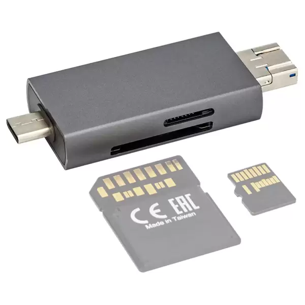 Картридер JJC CR-UTC4AC GRAY USB 3.1